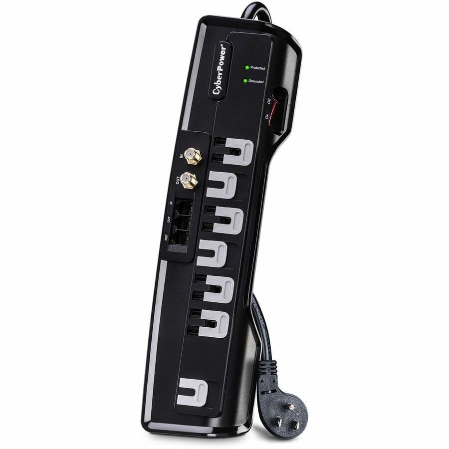 CyberPower CSHT706TC 7-outlet surge protector for office power distribution
