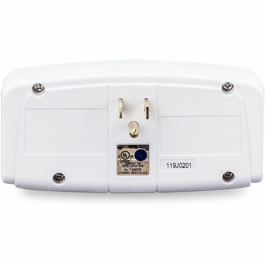 CyberPower CSB300W wall tap surge protector with 3 outlets and EMI/RFI filtering