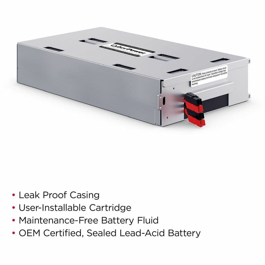 CyberPower RB1270X4E 12 V 7 Ah replacement battery cartridge with four sealed lead-acid batteries