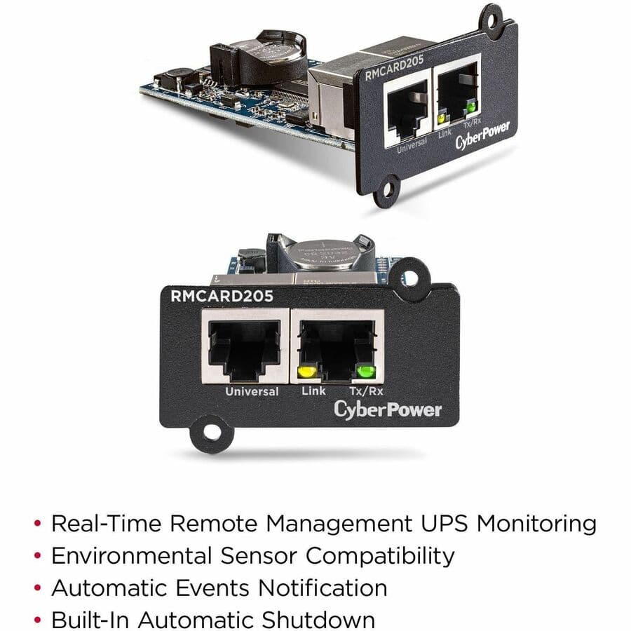 CyberPower RMCARD205TAA remote management card for UPS and ATS PDU monitoring