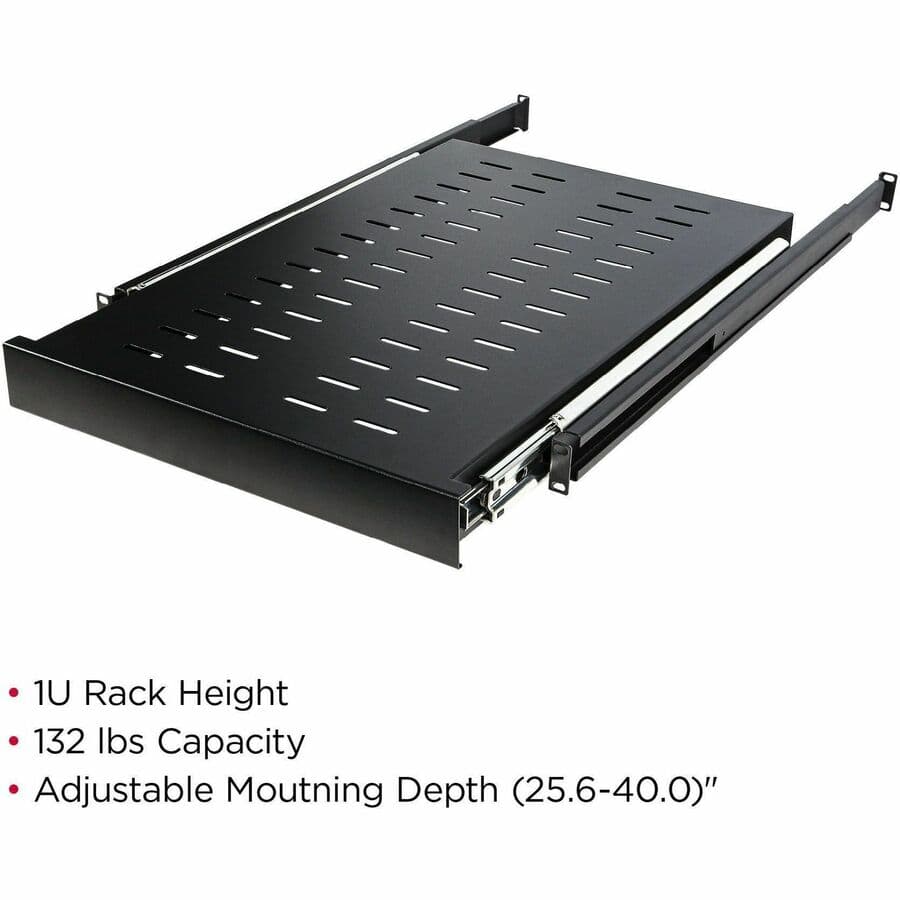 CyberPower 19 in 1U sliding shelf for 19 in racks, 25 in deep, 132 lb capacity