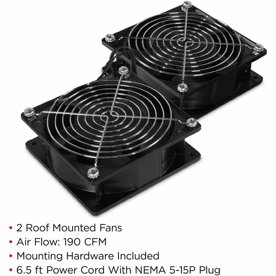 CYBERPOWER CRA11002 ROOF MNT FAN KIT 120V NEMA 5-15P CFM190 6.5FT 2YR WARR view 2