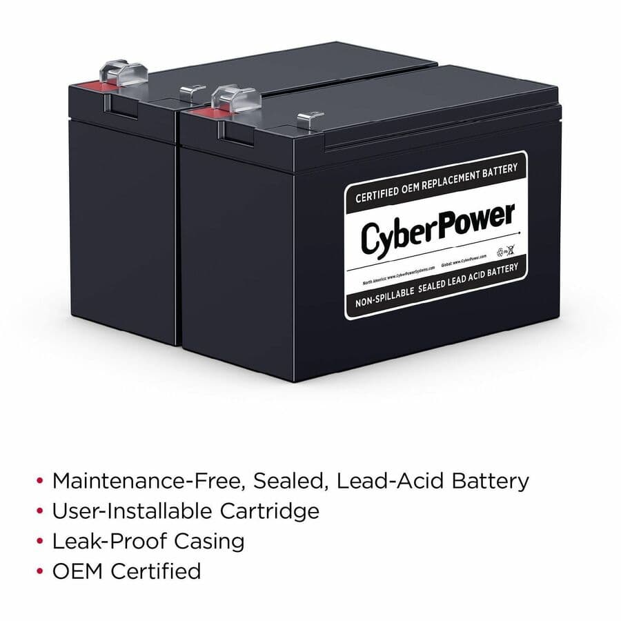 CyberPower RB1270X2C replacement battery cartridge for compatible UPS systems