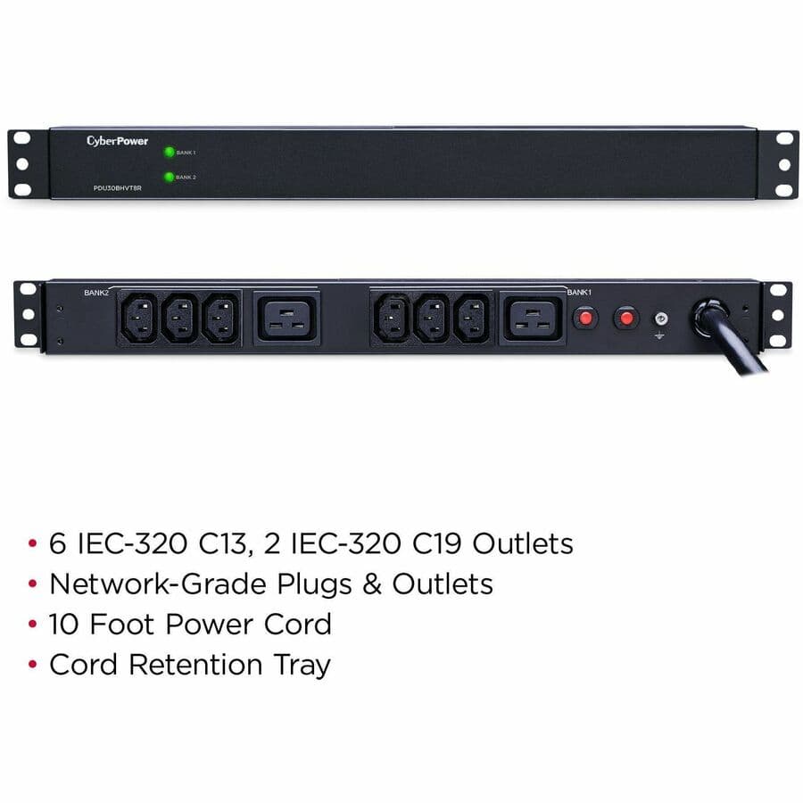 30A BASIC PDU 1U 8 OUT C19/C13 view 6