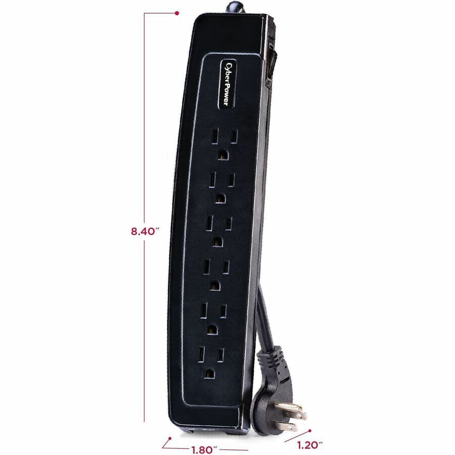 CyberPower CSP604T 6-outlet surge protector with 1,350 joules and RJ11 line protection