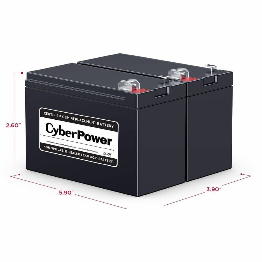 CyberPower RB1270X2C replacement battery cartridge for compatible UPS systems