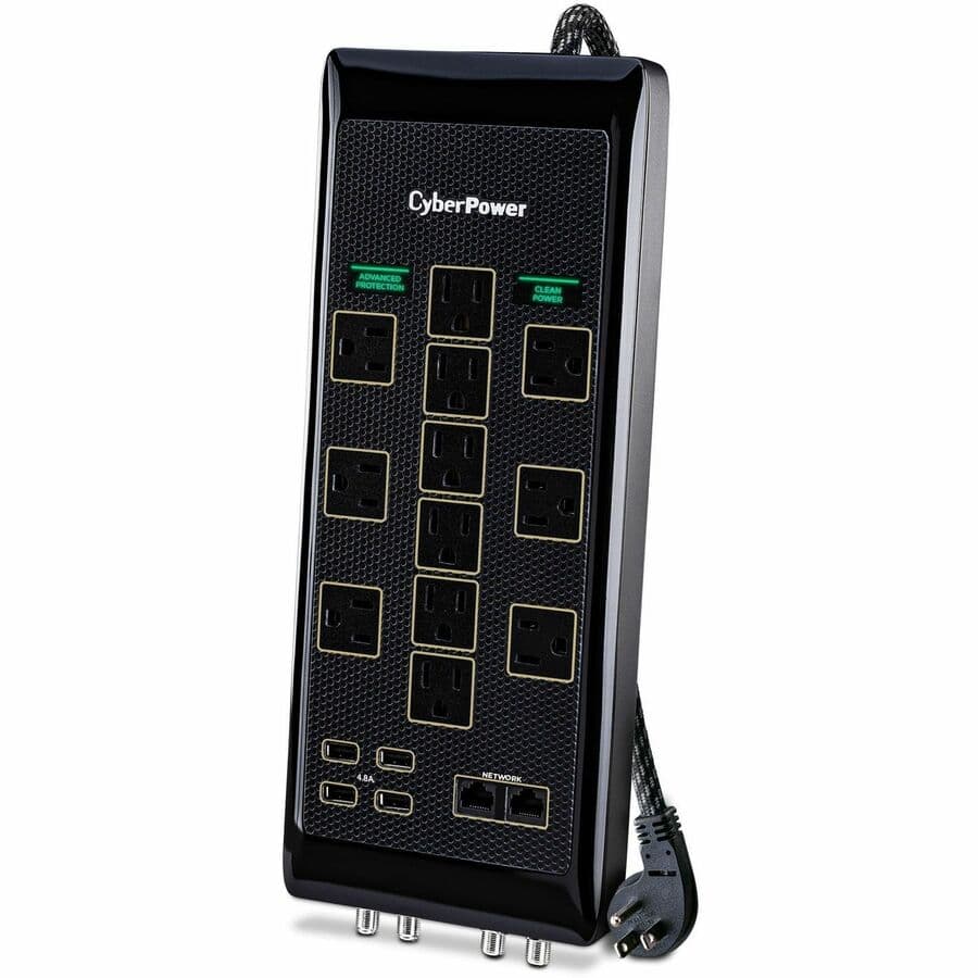 CyberPower PBJ5UC surge strip with 5 outlets and dataline protection