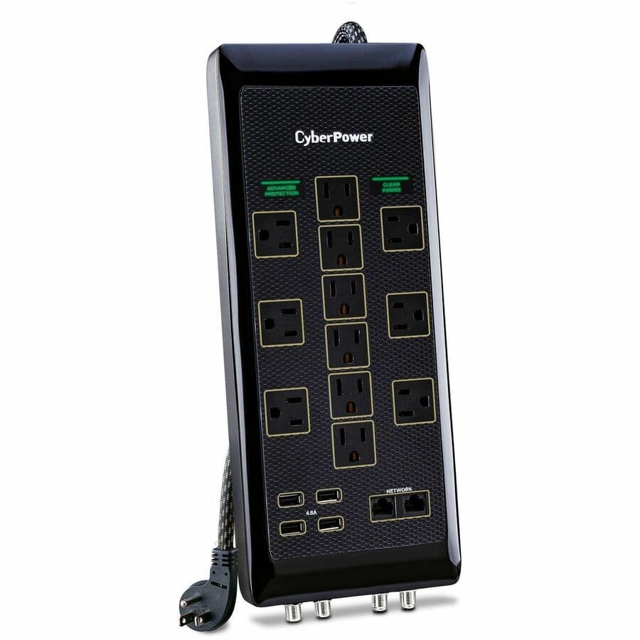 CyberPower PBJ5UC surge strip with 5 outlets and dataline protection