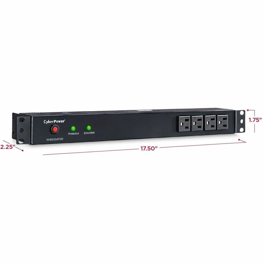 CyberPower RKBS15S4F12R 16-outlet rackbar rack mount PDU for 120 V AC installations