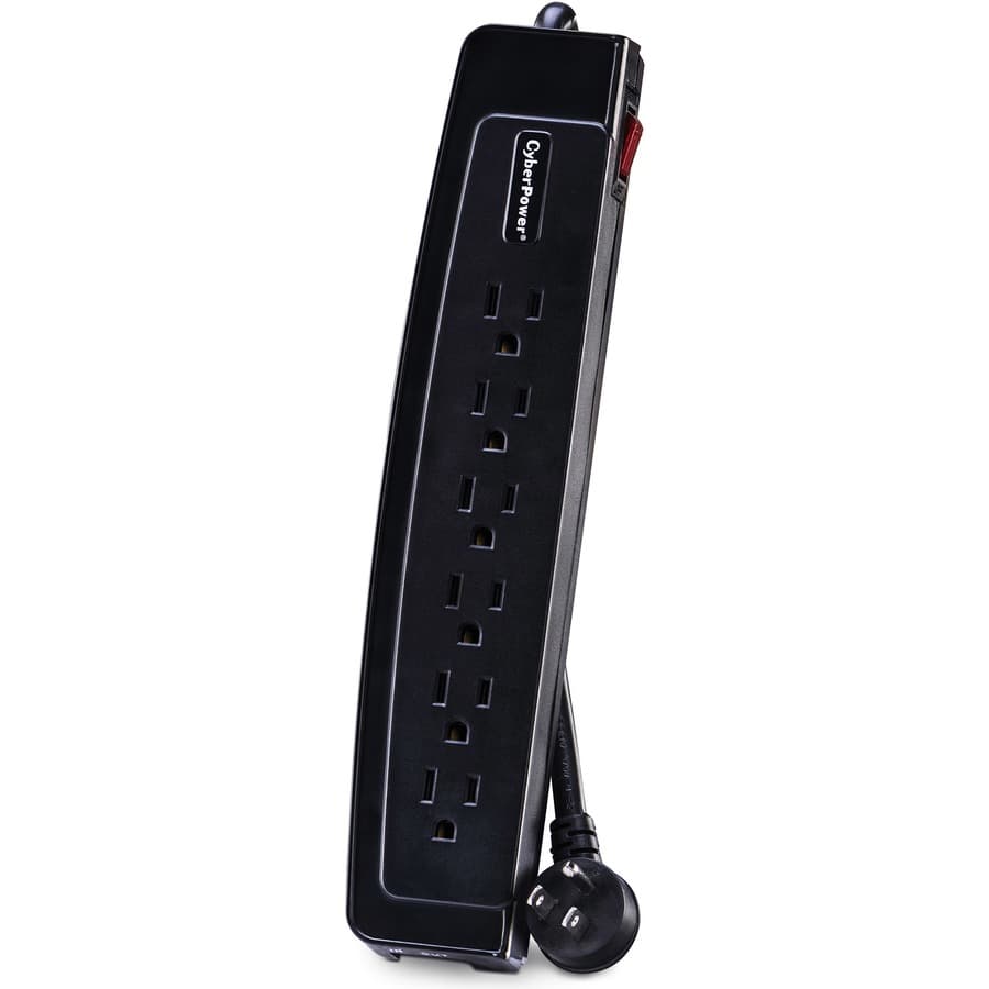 CyberPower CSP604T 6-outlet surge protector with 1,350 joules and RJ11 line protection