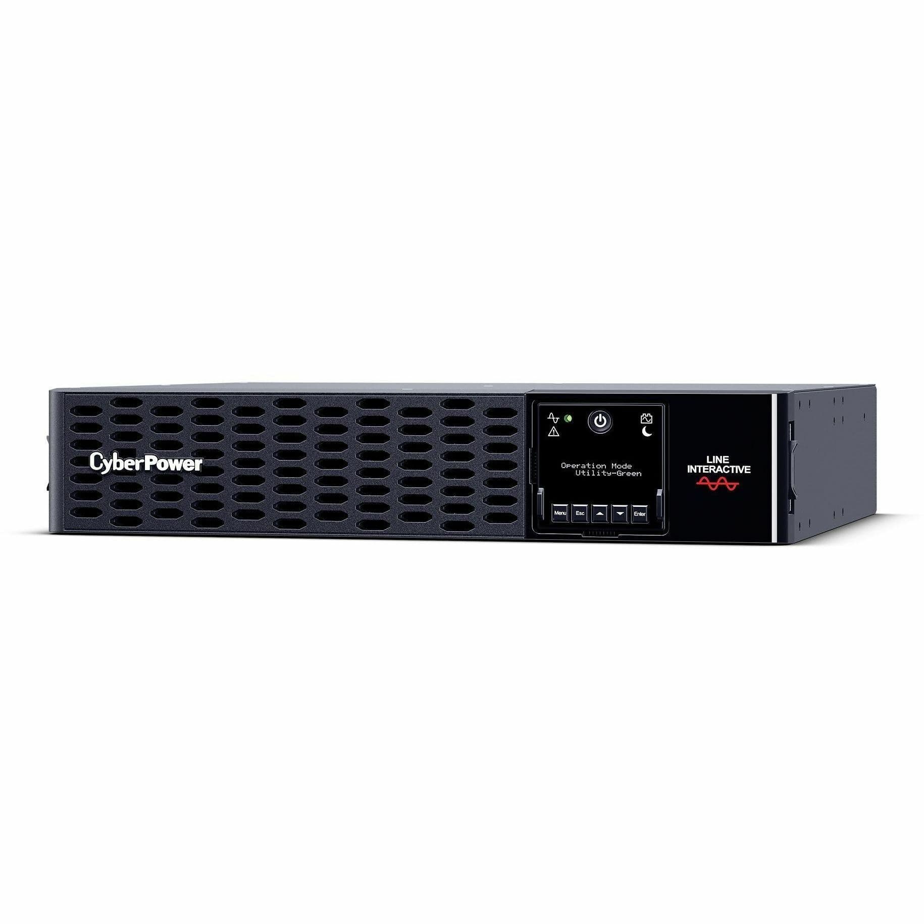 CyberPower PR3000RTXL2UN 3000VA 3000W 2U rackmount sine wave UPS with 8 NEMA 5-20R and 1 NEMA L5-30R outlets