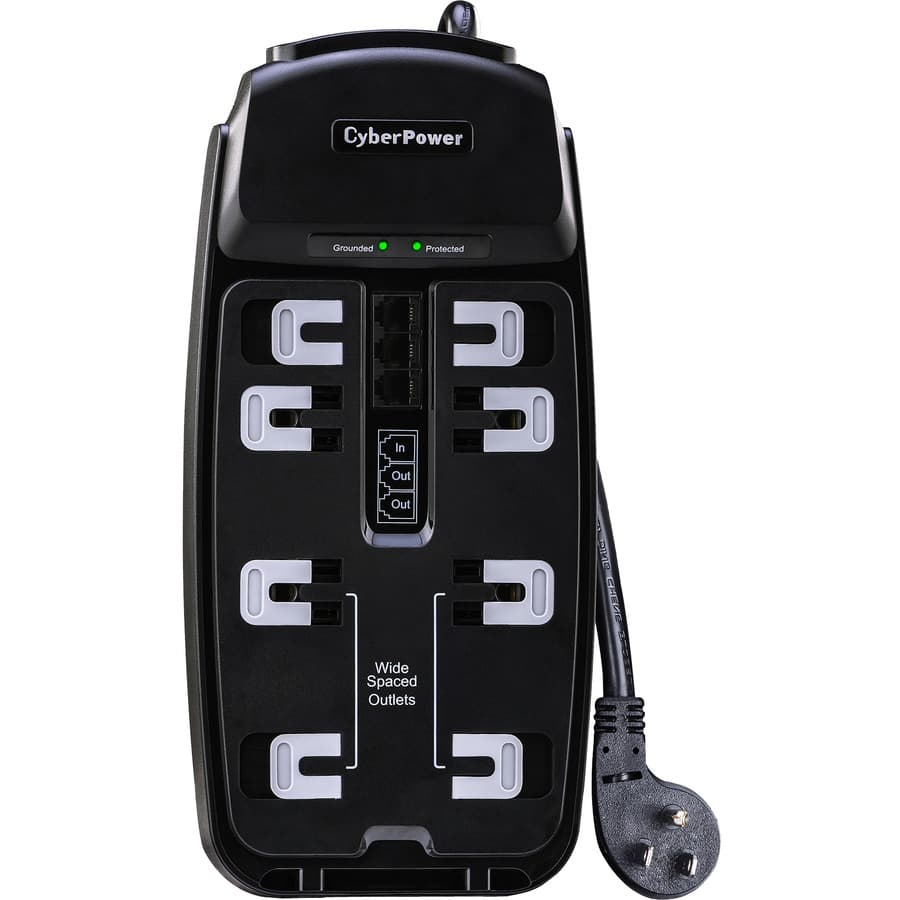 CyberPower CSP806T Surge Protector, 8 Outlets, 6 ft Cord | Rack Mount