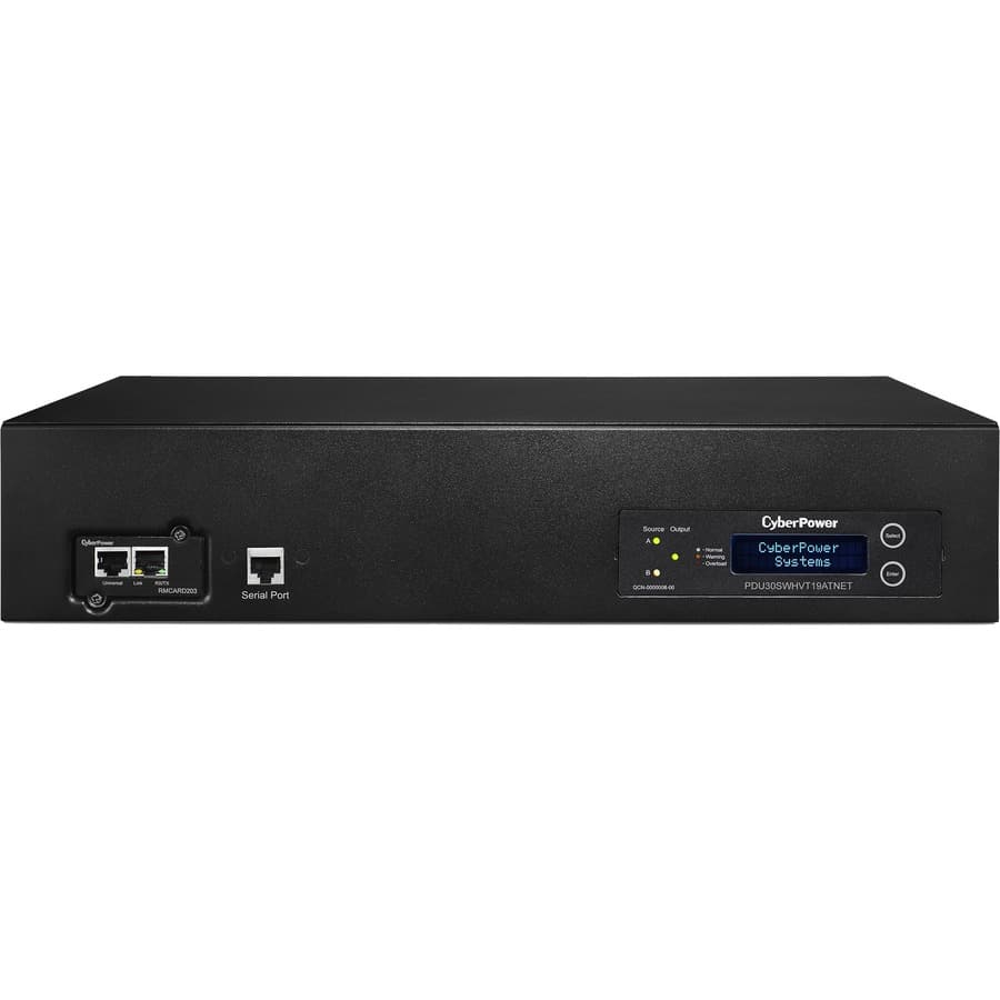 200-240v 2u LCD (2) L6-30p Plugs 10ft Cords 19r Outlets (16) Iec C13/(2) Iec C19