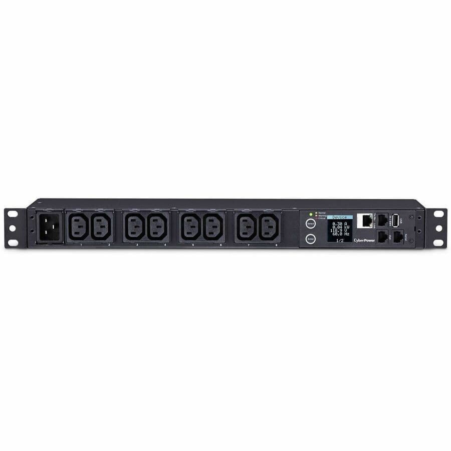 Cyberpower 20a Monitored PDU 8 Iec-320 1u 10ft 3yr Wty
