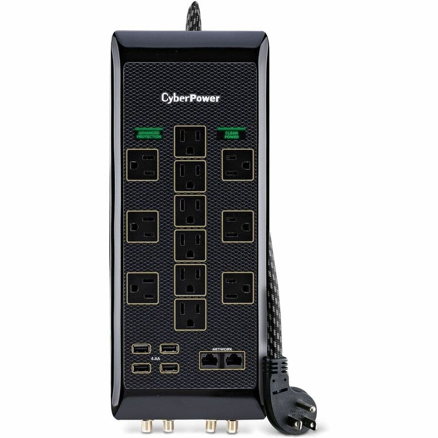 CyberPower PBJ5UC Surge Strip | Coax, Network Protection, 5 Outlets