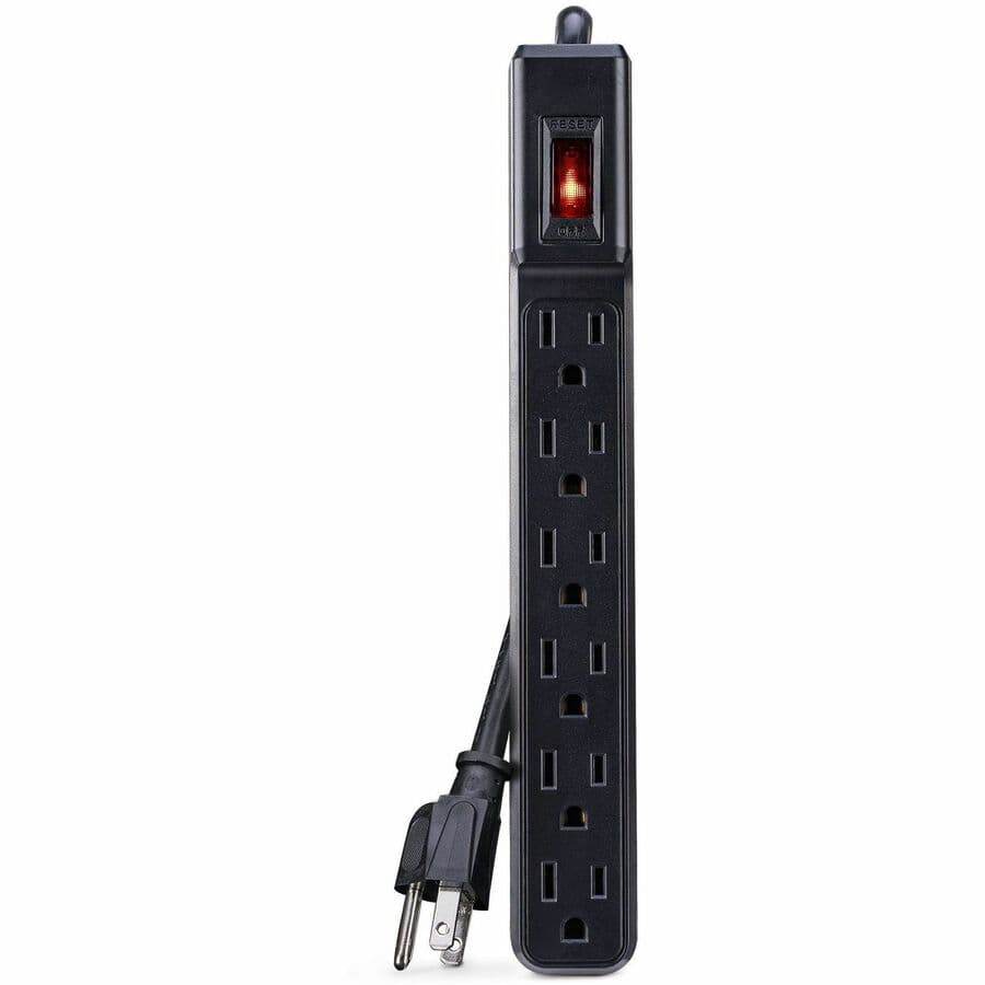 Cyberpower 8ft Black 6 Outlet Power Strip
