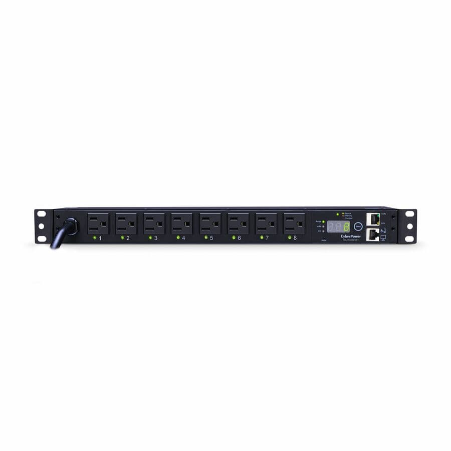 CYBERPOWER SWITCHED PDU 15A 1U 8 OUT 5-15R 120V 8F OUTLETS 5-15P 12FT CORD view 4