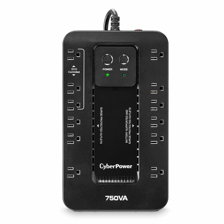 CyberPower EC750GTAA 750 VA 450 W TAA desktop UPS with compact form factor