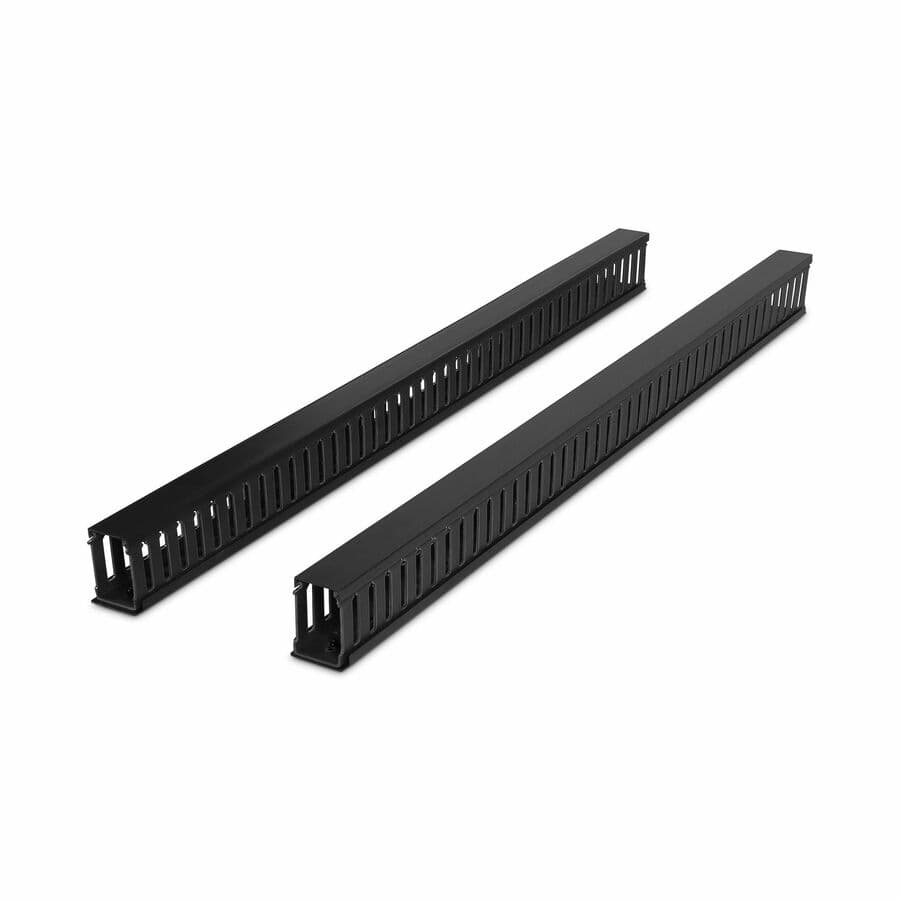 CyberPower vertical duct cable manager with cover, 2 x 3 ft sections, black