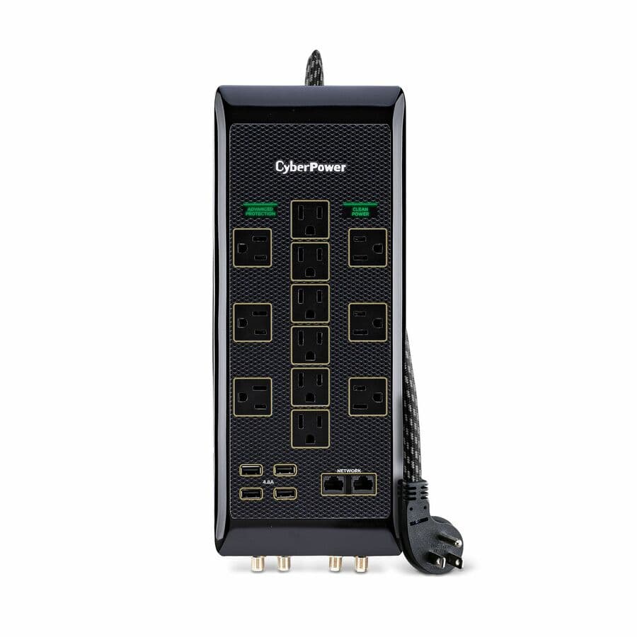 CyberPower PBJ5UC surge strip with 5 outlets and dataline protection