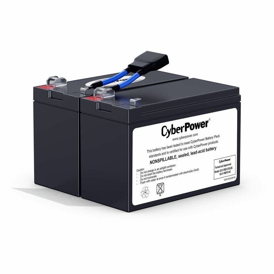 CyberPower RB1270X2E replacement battery pack with 2 x 12V 7Ah batteries