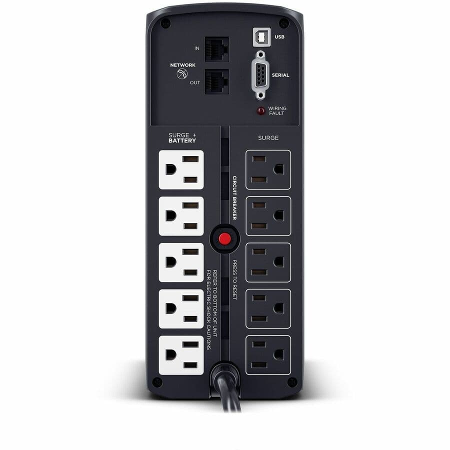 CyberPower CP1000PFCLCDTAA 1000 VA desktop UPS with LCD display and 10 outlets