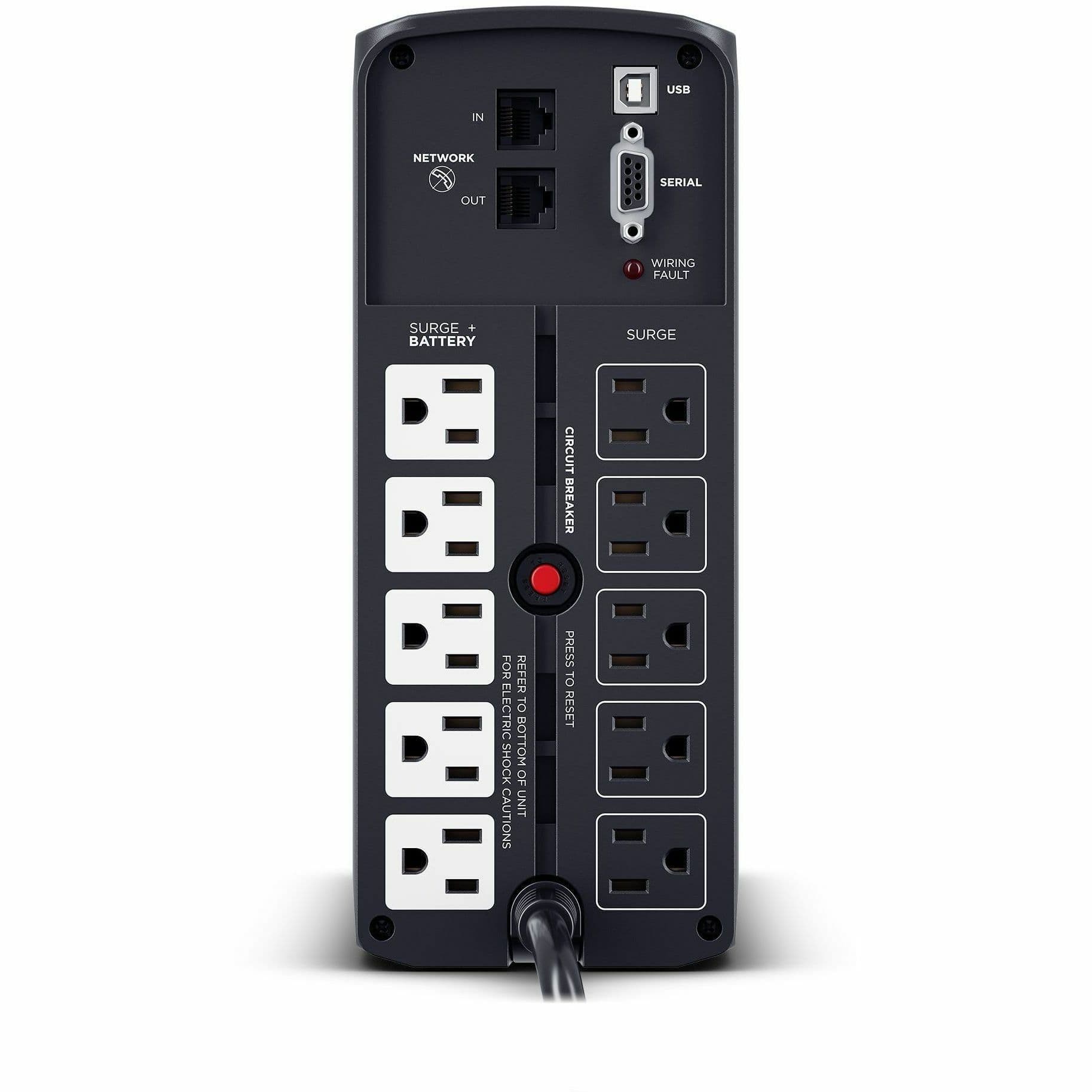 CyberPower CP1000PFCLCDTAA 1000 VA desktop UPS with LCD display and 10 outlets