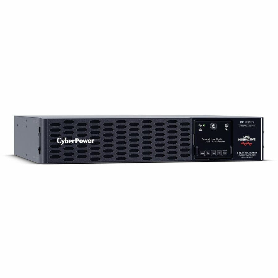 CyberPower PR3000RTXL2UN 3000VA 3000W 2U rackmount sine wave UPS with 8 NEMA 5-20R and 1 NEMA L5-30R outlets