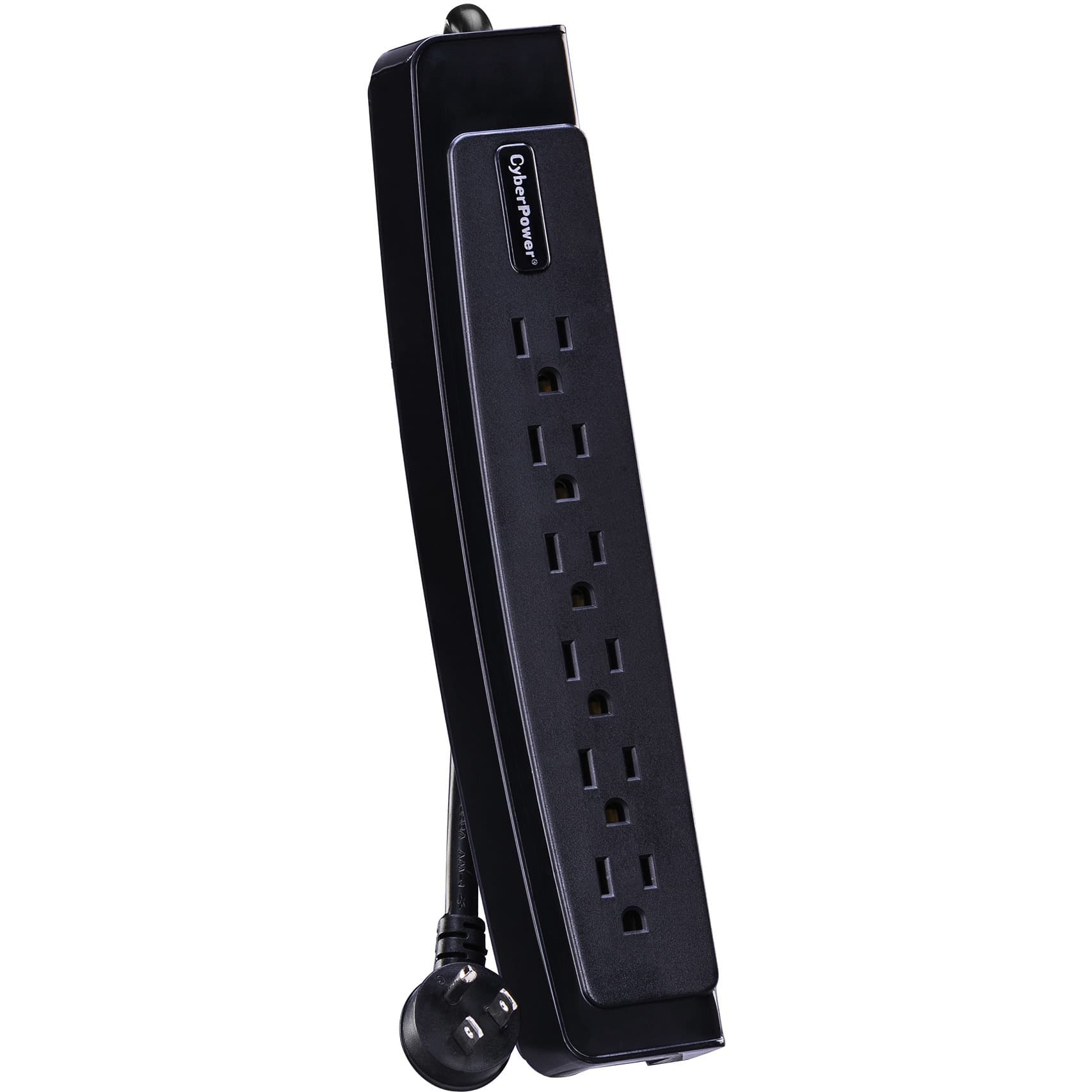 CyberPower CSP604T 6-outlet surge protector with 1,350 joules and RJ11 line protection