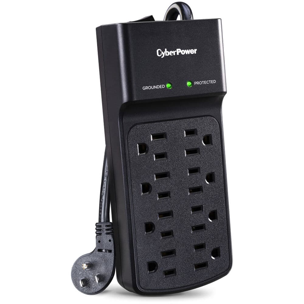 CyberPower B808 surge protector with 8 outlets and 8 ft cord for office power protection