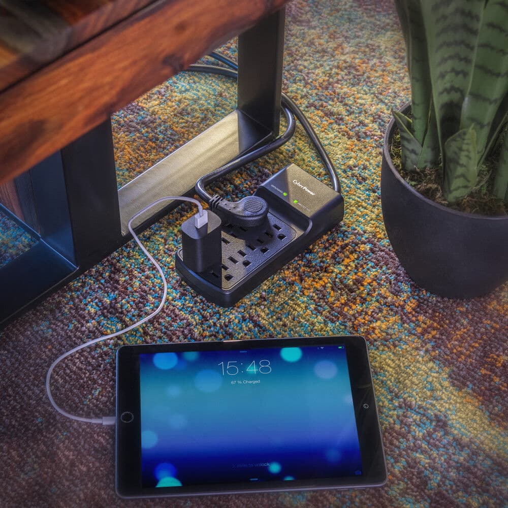 CyberPower B808 surge protector with 8 outlets and 8 ft cord for office power protection