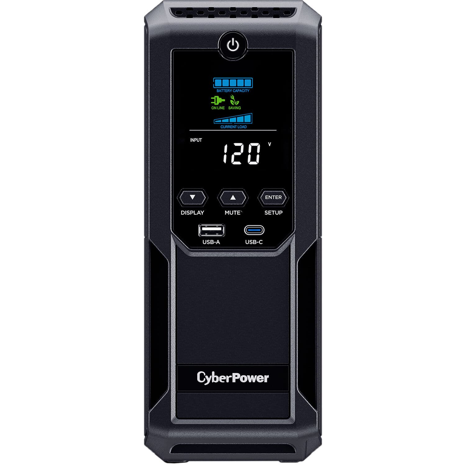 CyberPower BRG1500AVRLCD2 1500 VA 900 W mini-tower UPS with LCD display and 12 outlets