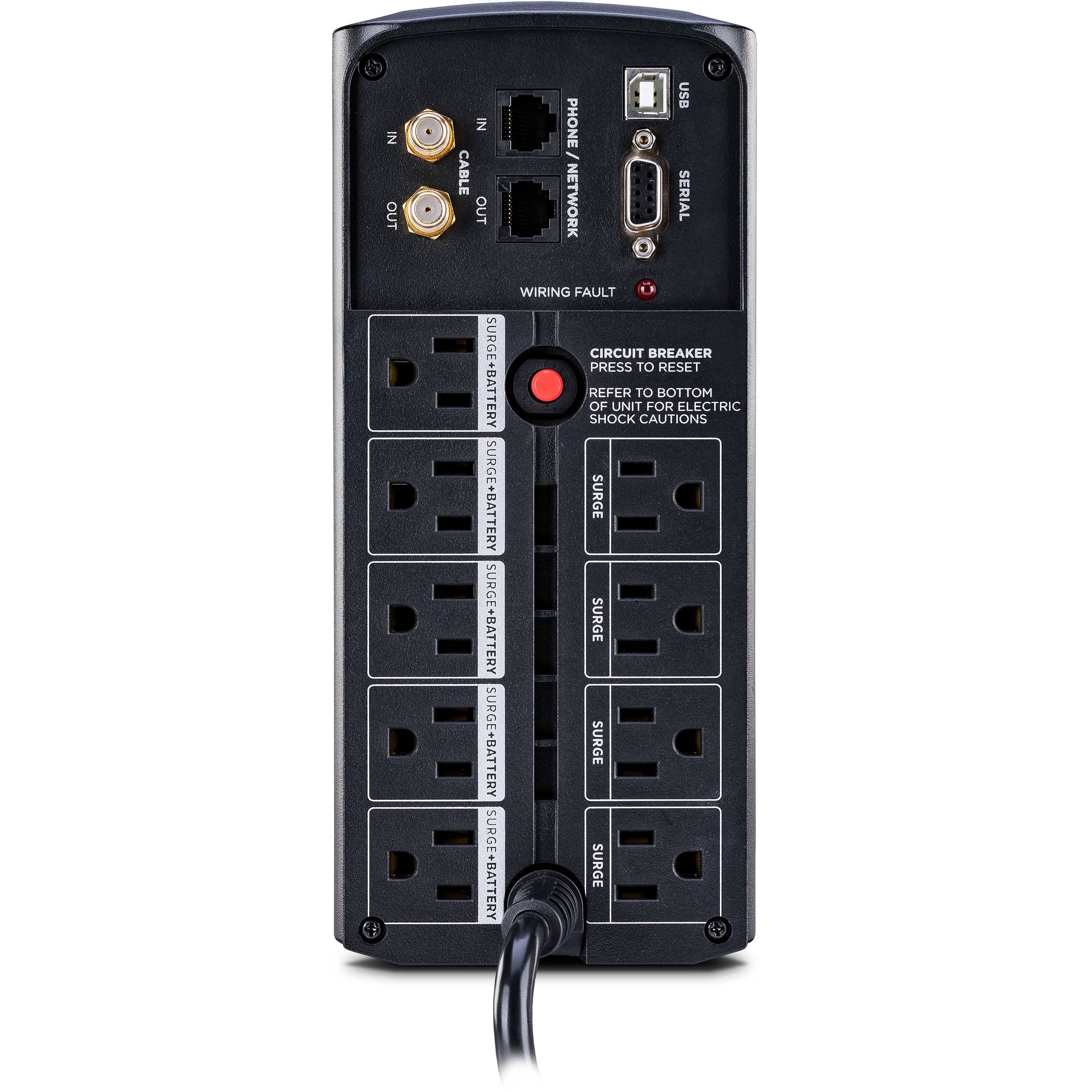 CyberPower CP1000AVRLCD desktop UPS with LCD display and 1000VA 600W capacity