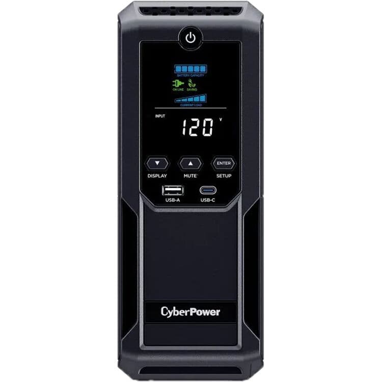 CyberPower CP1350AVRLCD3 1,350 VA line-interactive UPS mini-tower with LCD