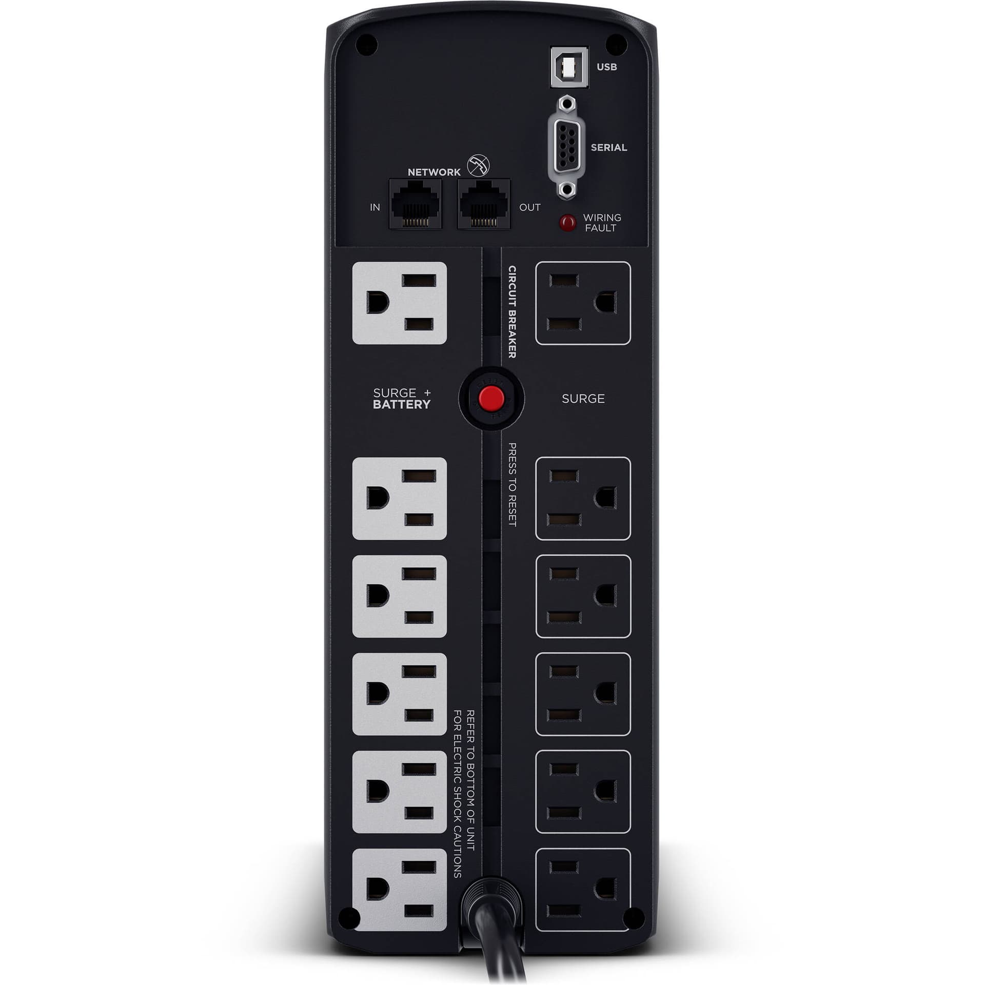 CyberPower CP1350PFCLCD 1,350 VA tower UPS with LCD display and 10 outlets