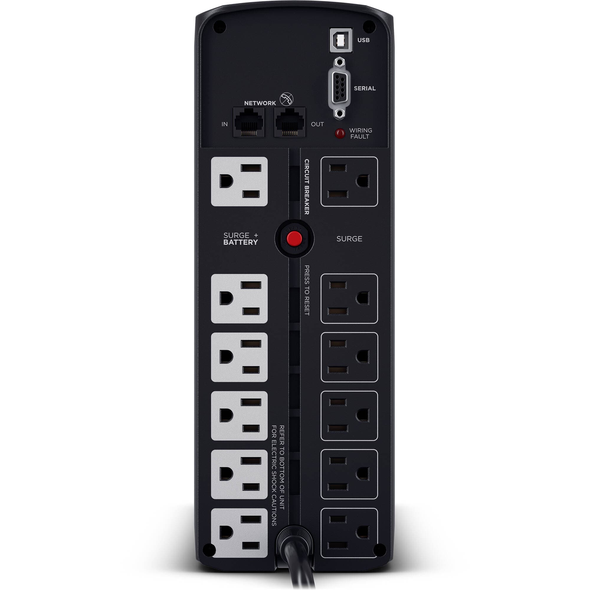 CyberPower CP1350PFCLCD 1,350 VA tower UPS with LCD display and 10 outlets