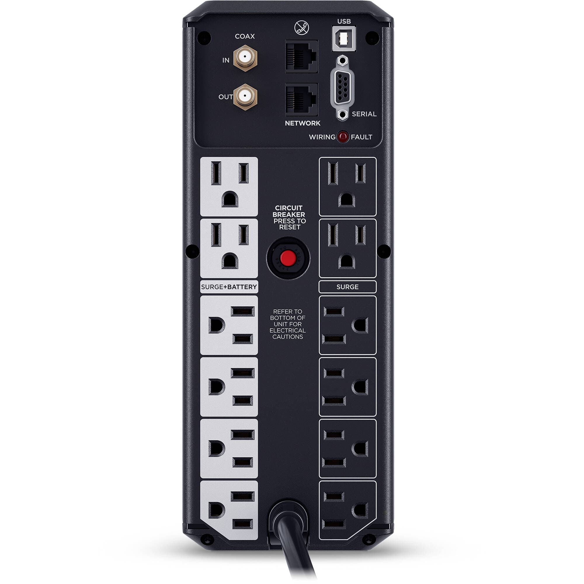 CyberPower CP1500AVRLCD3 1,500 VA mini-tower UPS with LCD display and USB ports