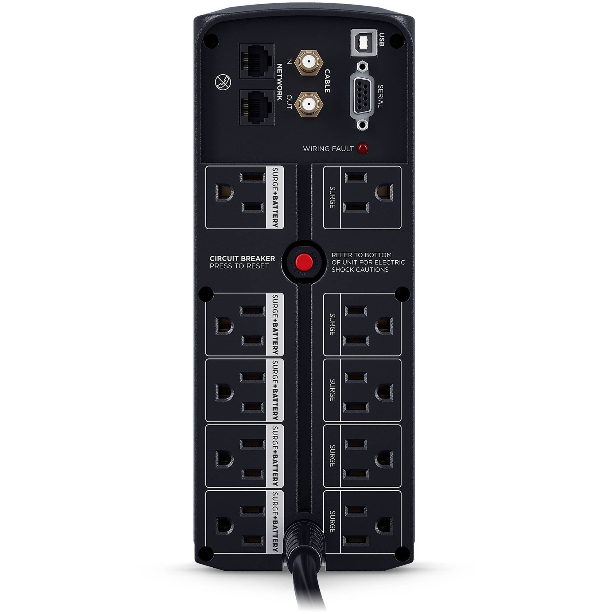 CyberPower CP1500AVRT 1,500 VA 900 W desktop UPS with PowerPanel software