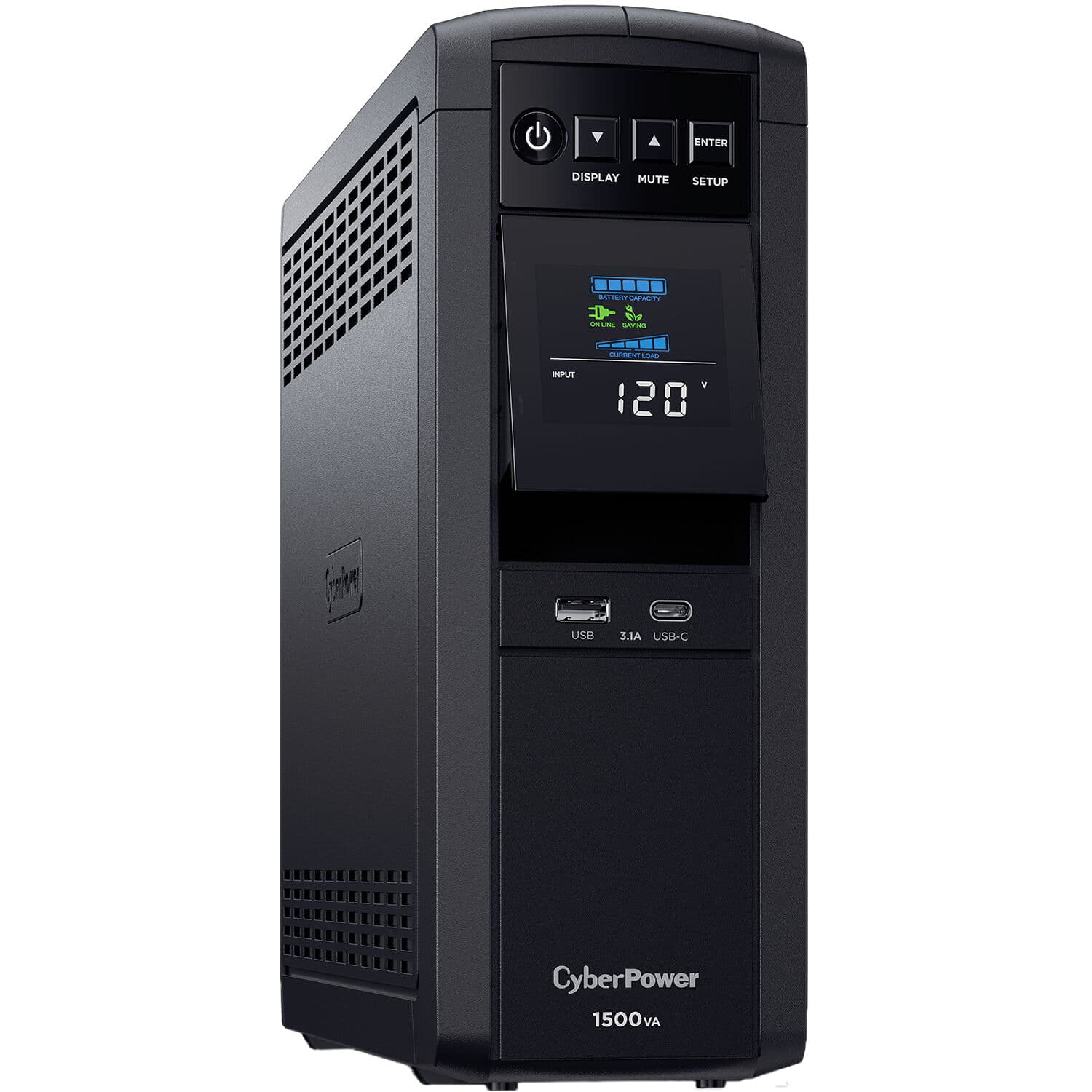 CyberPower CP1500PFCLCD 1500 VA PFC Sine Wave UPS | Desktop, LCD, USB