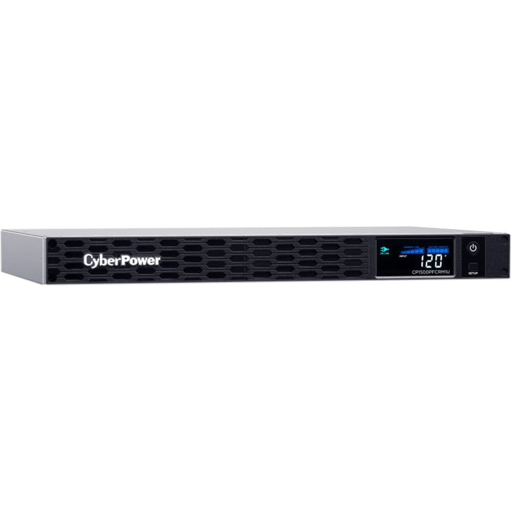 CyberPower CP1500PFCRM1U 1,500 VA 1U rack mount UPS with 6 NEMA 5-15R outlets