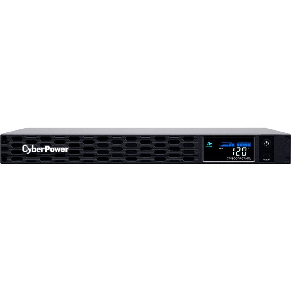 CyberPower CP1500PFCRM1U 1,500 VA 1U rack mount UPS with 6 NEMA 5-15R outlets