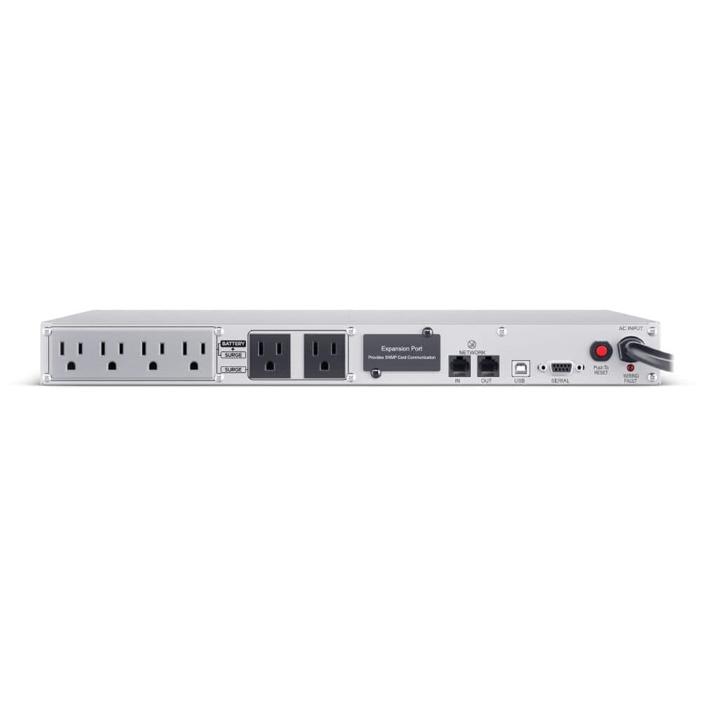 CyberPower CP1500PFCRM1U 1,500 VA 1U rack mount UPS with 6 NEMA 5-15R outlets