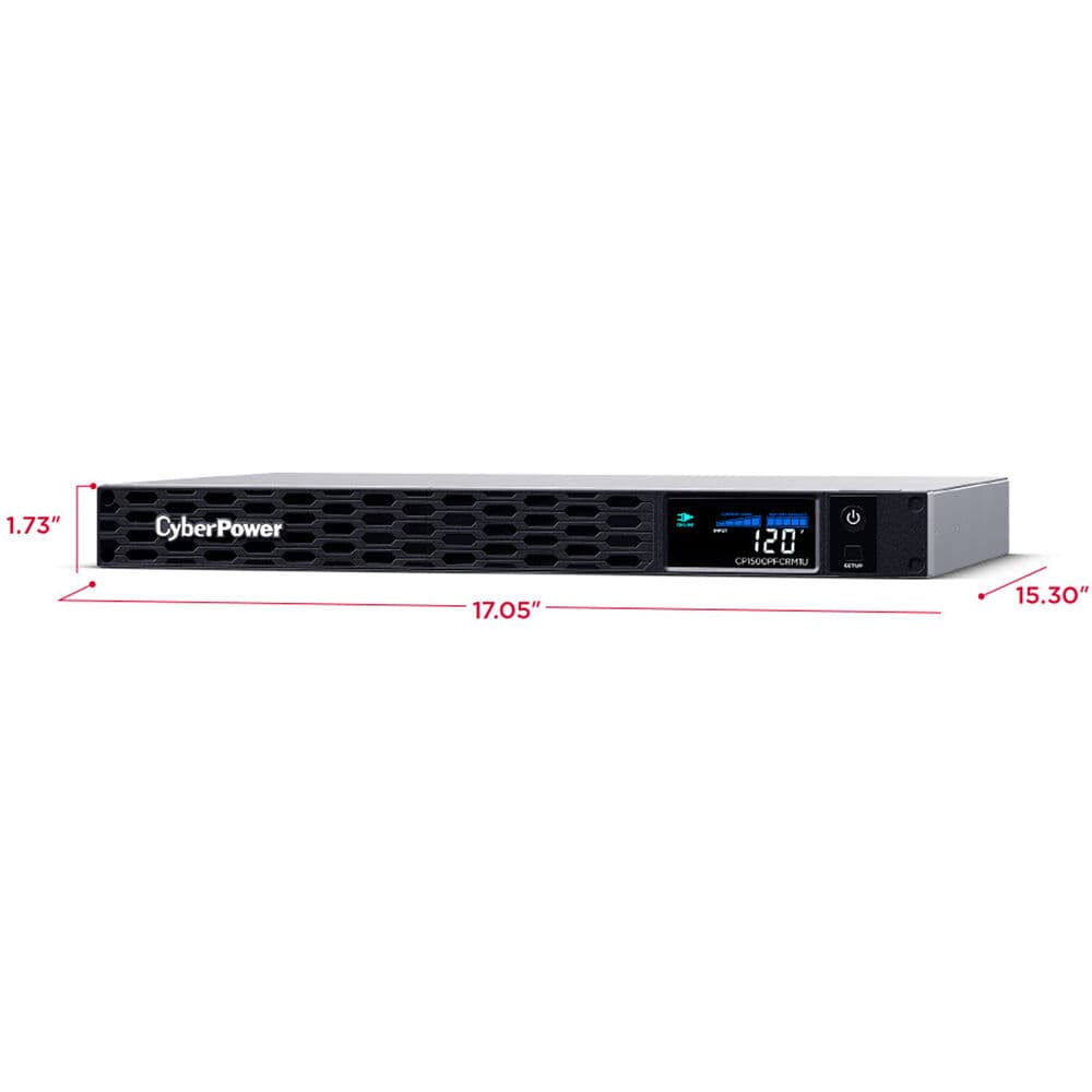 CyberPower CP1500PFCRM1U 1,500 VA 1U rack mount UPS with 6 NEMA 5-15R outlets