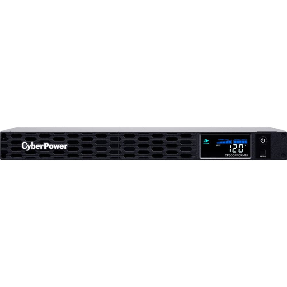 CyberPower CP500PFCRM1U 1U rack mount UPS with 6 NEMA 5-15R outlets