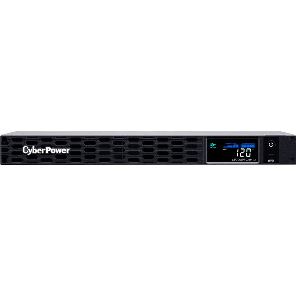 CyberPower CP700PFCRM1U 700 VA 1U rack mount UPS with 6 NEMA 5-15R outlets