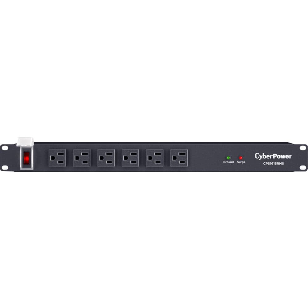 CyberPower CPS1615RMS rack-mount surge protector with 16 outlets for equipment protection