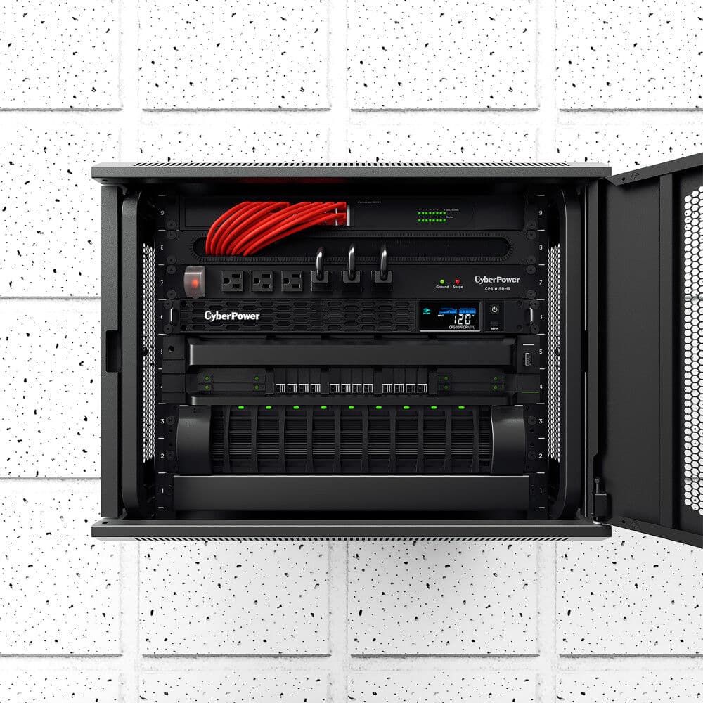 CyberPower CPS1615RMS rack-mount surge protector with 16 outlets for equipment protection