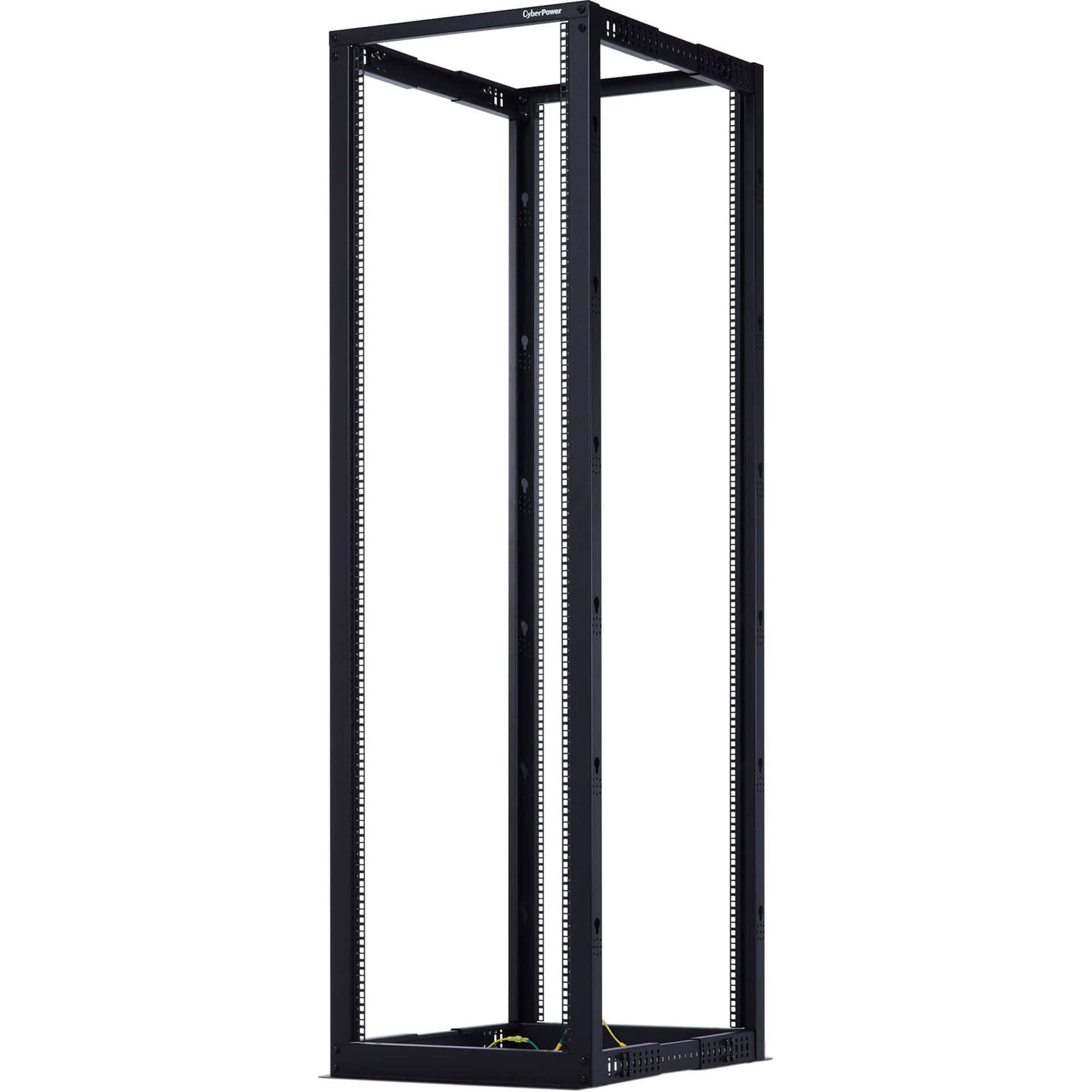 CyberPower CR45U40001 45U 4-post open frame rack in black with adjustable depth