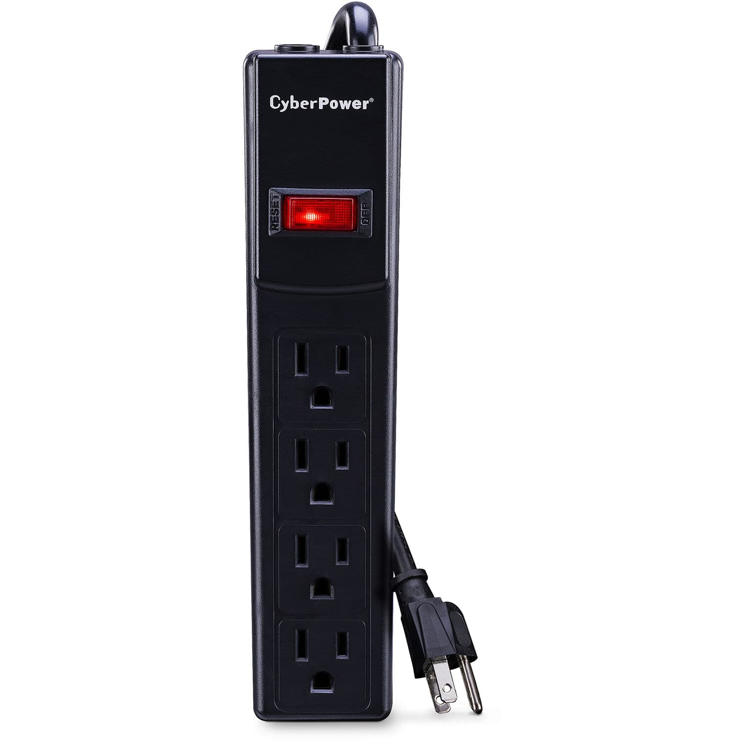 CyberPower CSB404 surge protector with 4 outlets, 4 ft cord, and 450 J surge protection