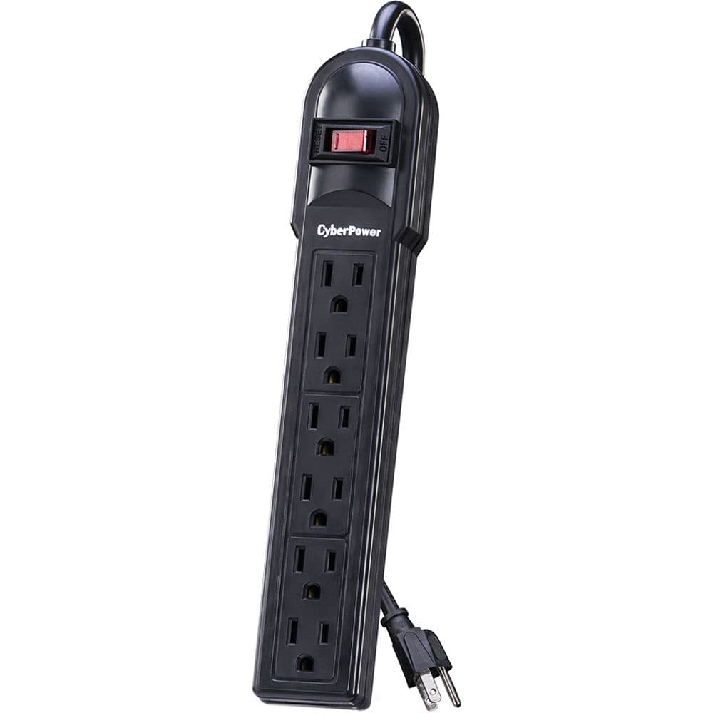 CyberPower Essential Surge CSB6012 6 Outlet 12 ft Cord 1,500 J | Office